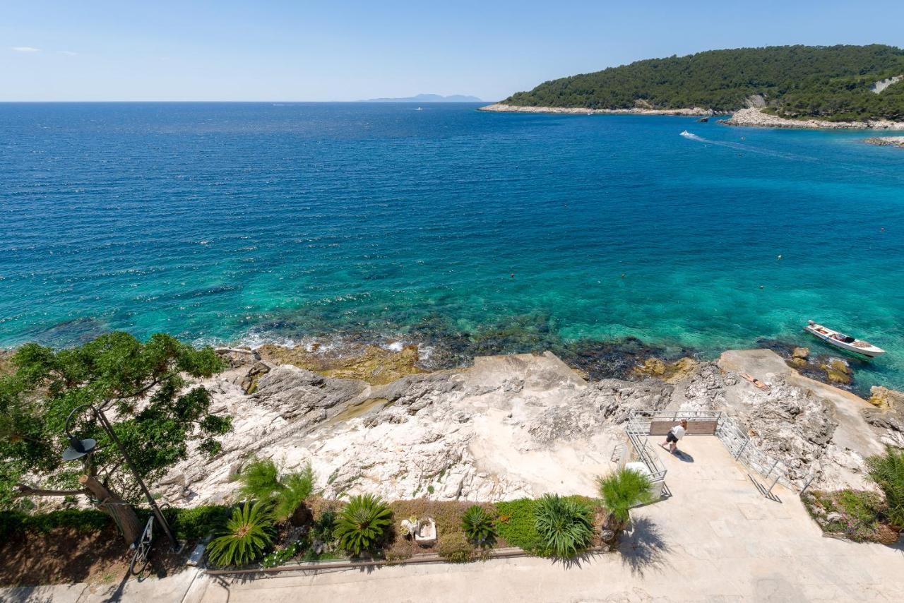 Luxury Bellavista Amazing Sea Holidays With Private Beach & Parking Milna  Dış mekan fotoğraf